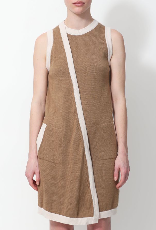 Chanel Bicolor Cashmere Draped Dress - 2