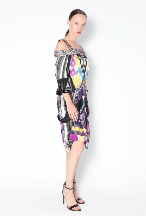 Balenciaga Off-Shoulder Ikat Dress – F/W 2007 - 5