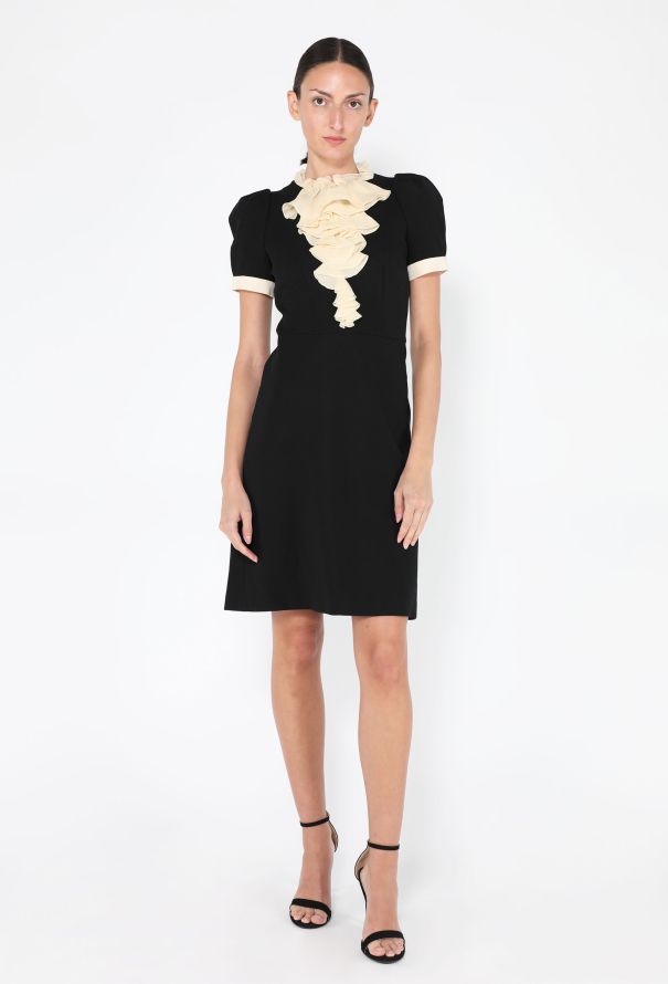Gucci Tailored Crêpe Ruffle Front Dress - 2