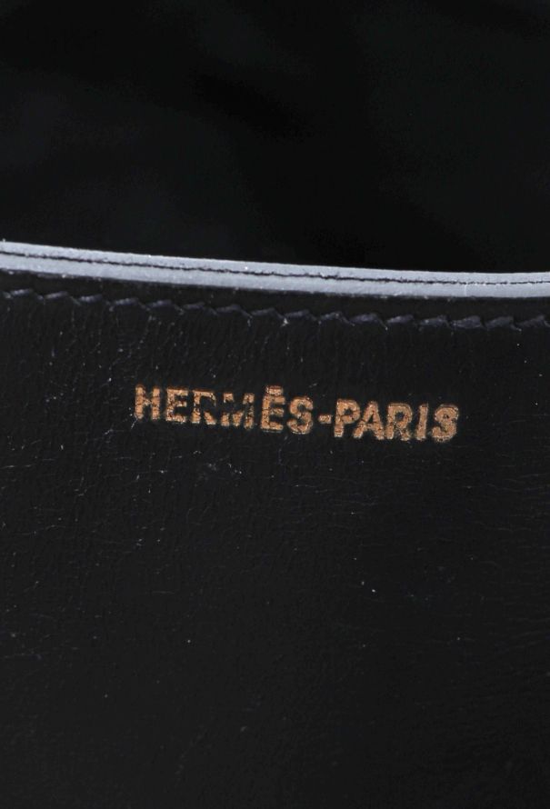Hermès 1960s Black Calfskin Drag Travel Bag - 11