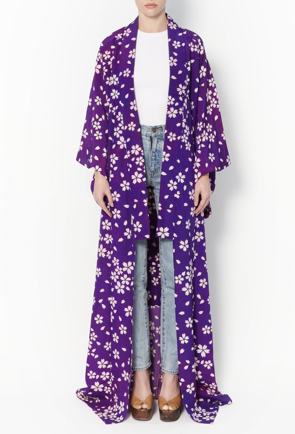 World Treasures Authentic Long Floral Kimono - 2