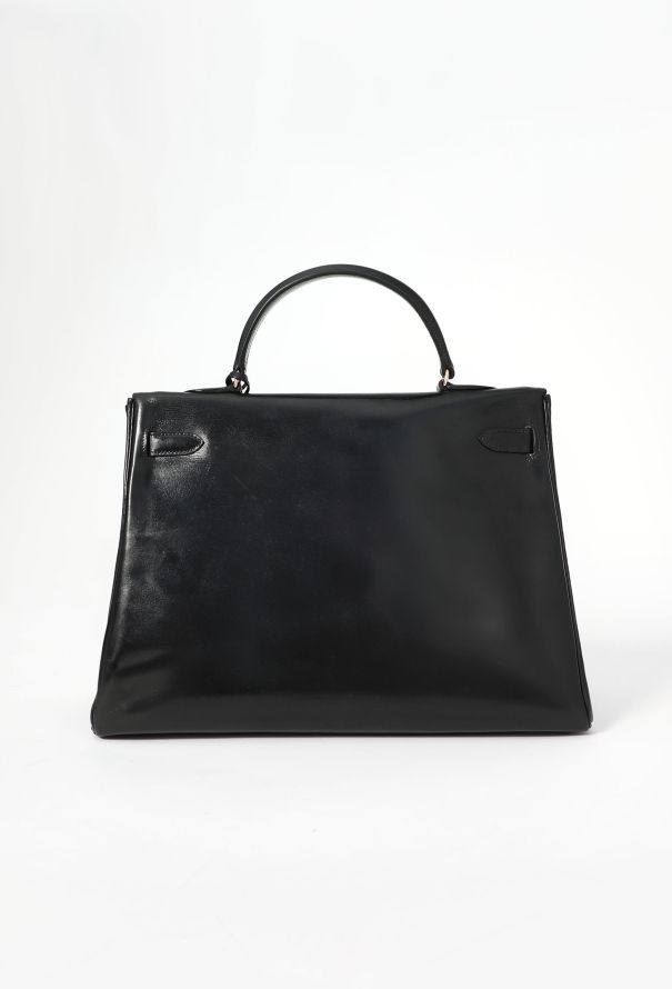 Hermès '60s Black Box Kelly Retourné 35 - 4