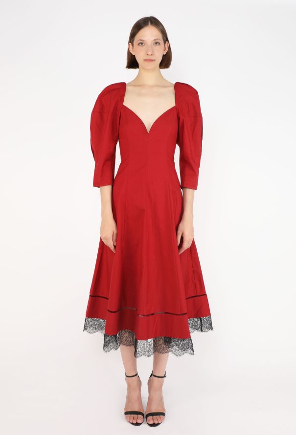 Khaite Dina Lace Trim Dress, 2020 - 1