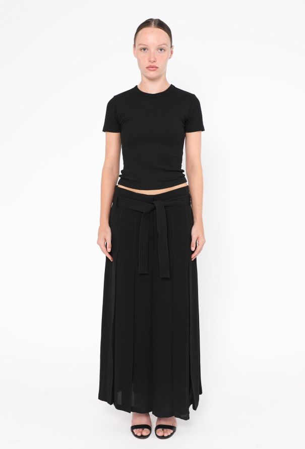 Valentino Pleated Silk Palazzo Pants - 2