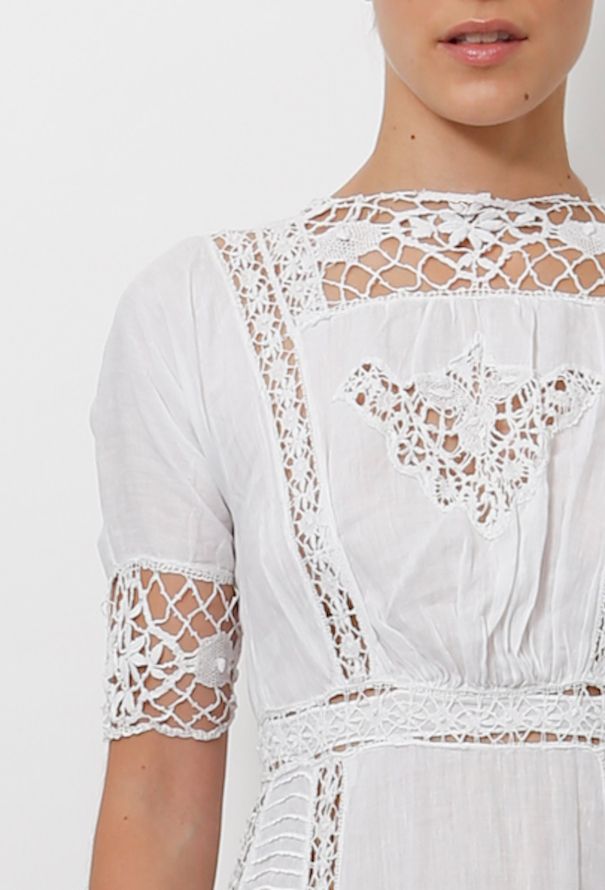 Antique Broderie Anglaise Dress - 4