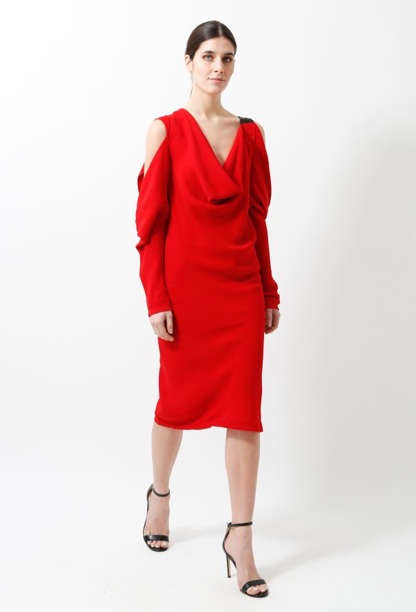Céline Draped Cut-Out Dress - 1