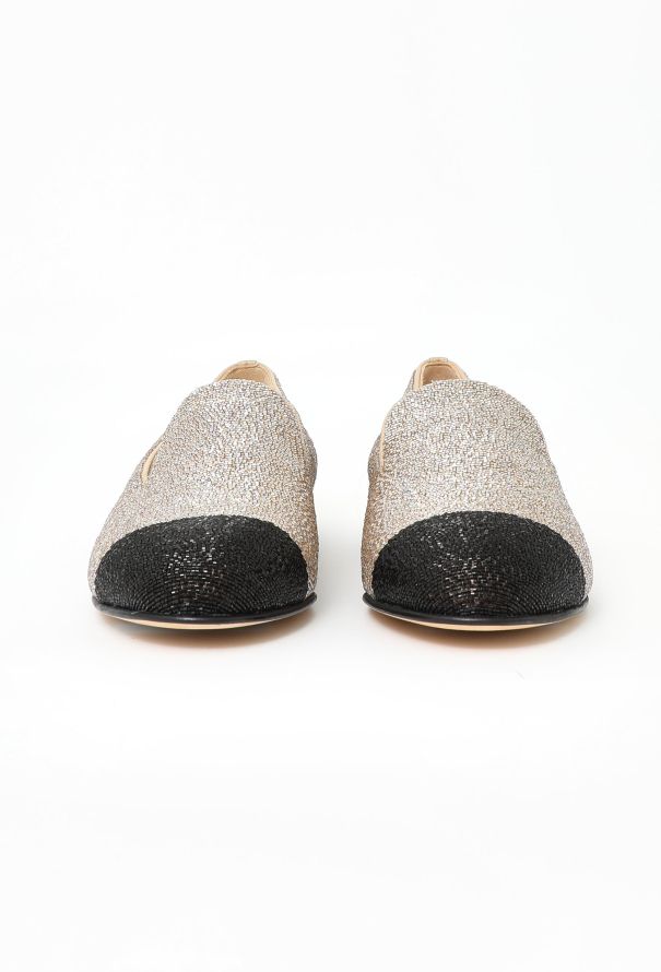 Chanel 2021 Bicolor Embellished Loafers - 3