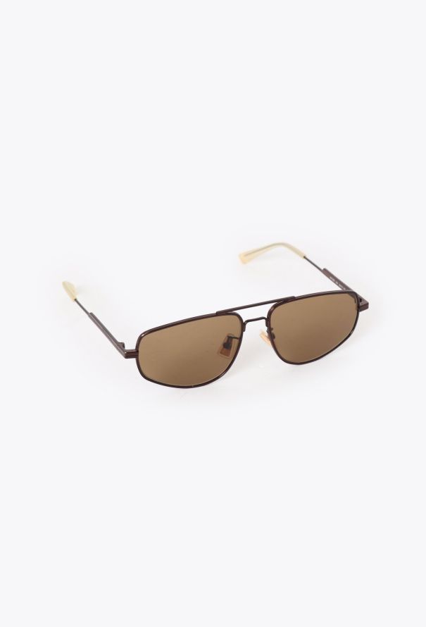 Bottega Veneta 2022 Squared Aviator Sunglasses - 3