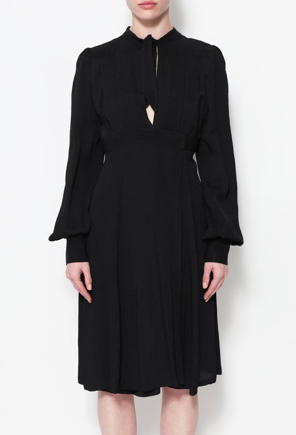Ossie Clark Timeless '70s Crêpe Wrap Dress Black - 2