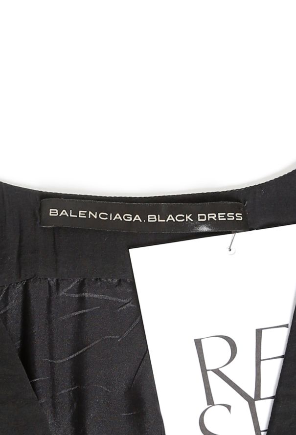 Balenciaga V-Neck Belted Cotton Dress - 4
