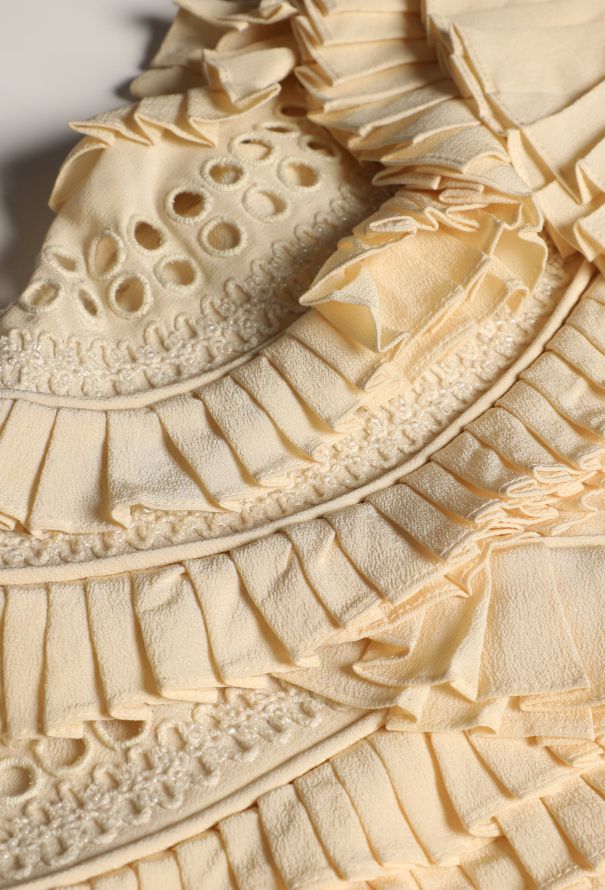 Givenchy Embroidered Ruffled Silk Tunic - 6