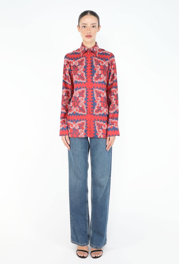 Valentino Resort 2019 Foulard Silk Blouse - 5