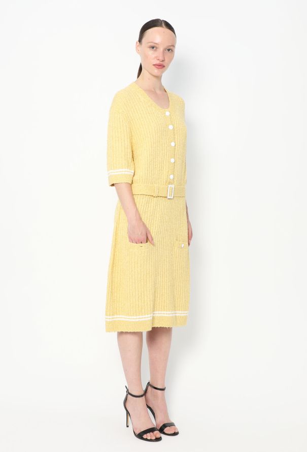 Chanel 2022 Belted Bouclé Tennis Dress - 4