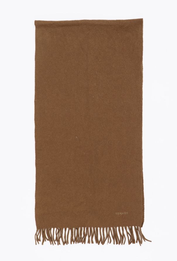 Hermès Scottish Cashmere Fringe Scarf - 1