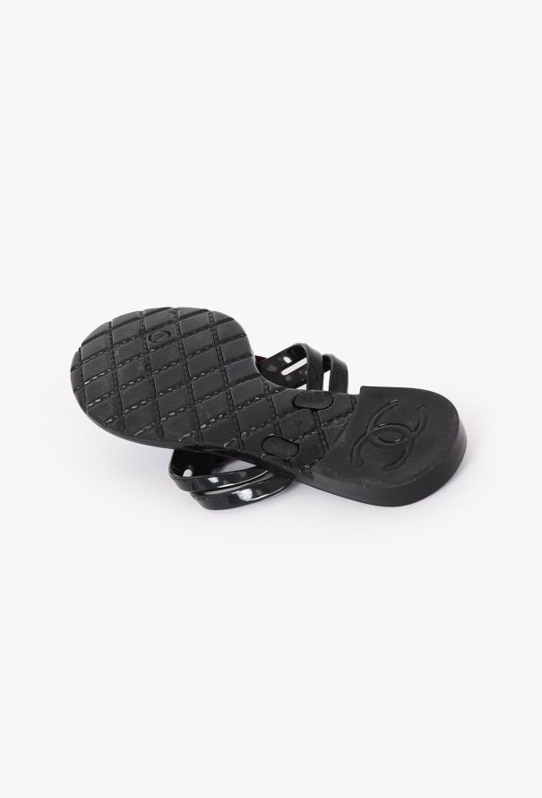 Chanel Camélia 'CC' Jelly Sandals - 5