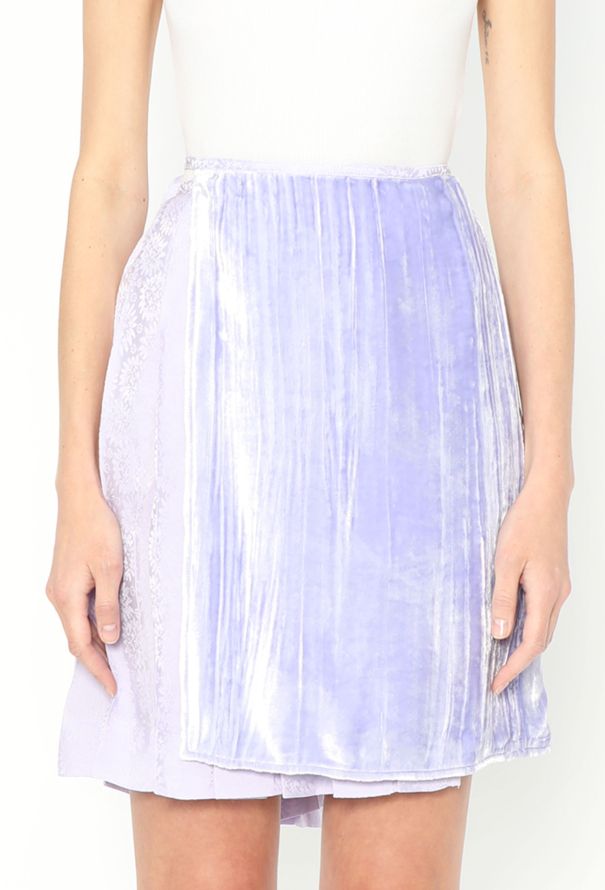 Bottega Veneta Pre-Fall 2023 Jacquard Velvet Wrap Skirt - 4