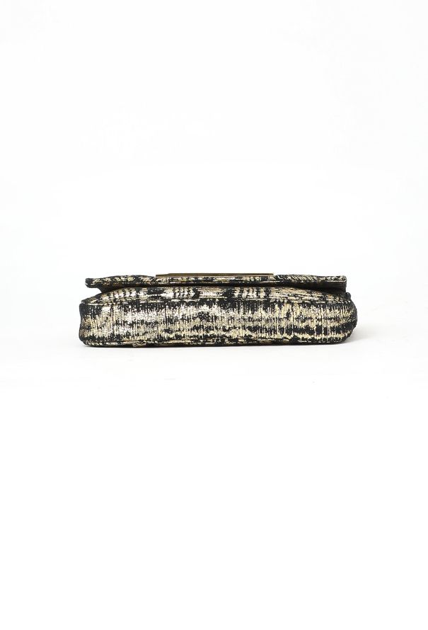 Fendi Metallic Tiger Print Clutch - 5