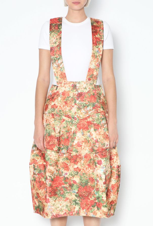 Comme des Garçons 2016 Floral Jacquard Suspender Skirt - 2