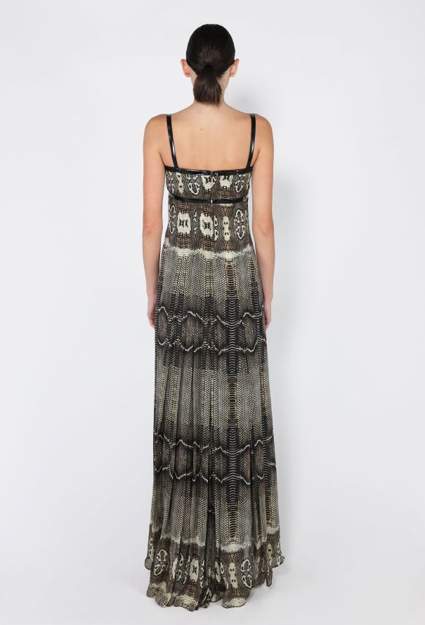 Roberto Cavalli Python Printed Silk Gown, 2005 - 3