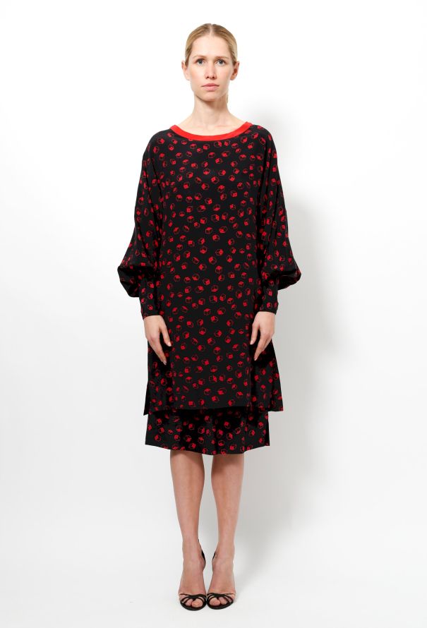 Exquisite Vintage 80's Couture Dice Print Ensemble - 3