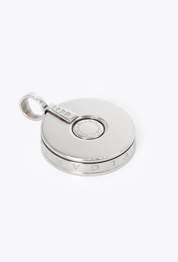 Bulgari 18k White Gold, Steel & Onyx Optical Illusion Pendant - 4