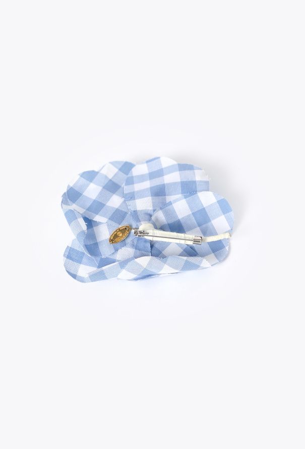 Chanel Gingham Camélia Brooch - 3