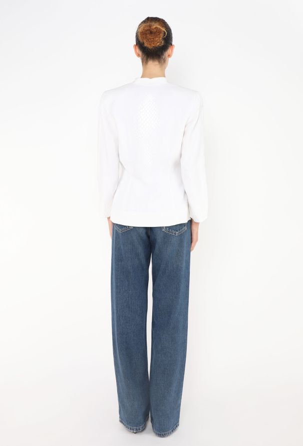Thierry Mugler '90s Embossed Trim Cinched Blazer - 5