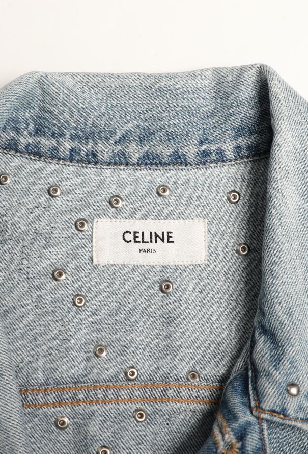 Céline 2021 Studded Denim Patchwork Jacket - 6