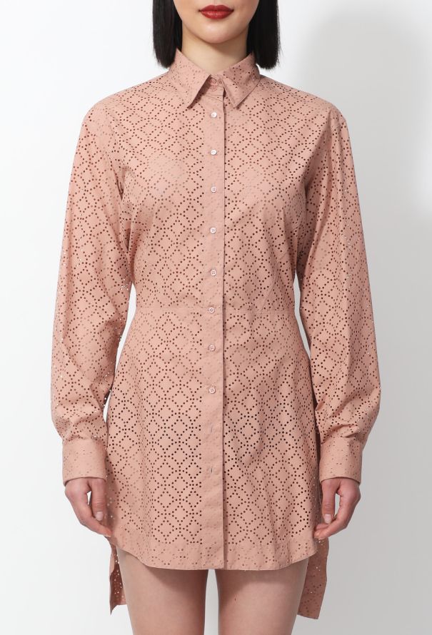 Alaïa S/S 2012 Eyelet Shirt Dress - 2