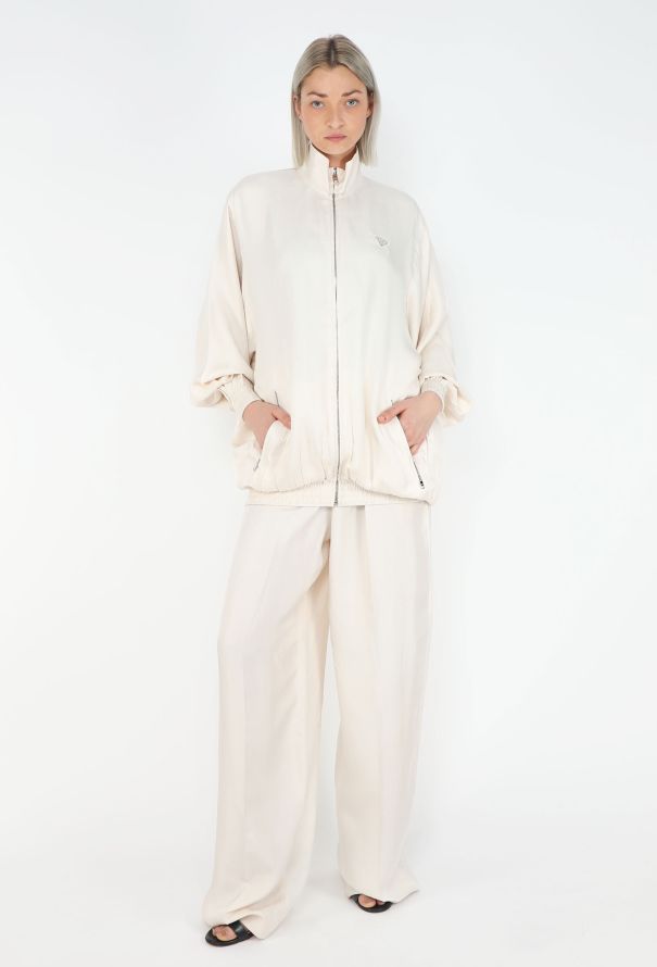 Prada 2023 Silk Oversized Track Ensemble - 1
