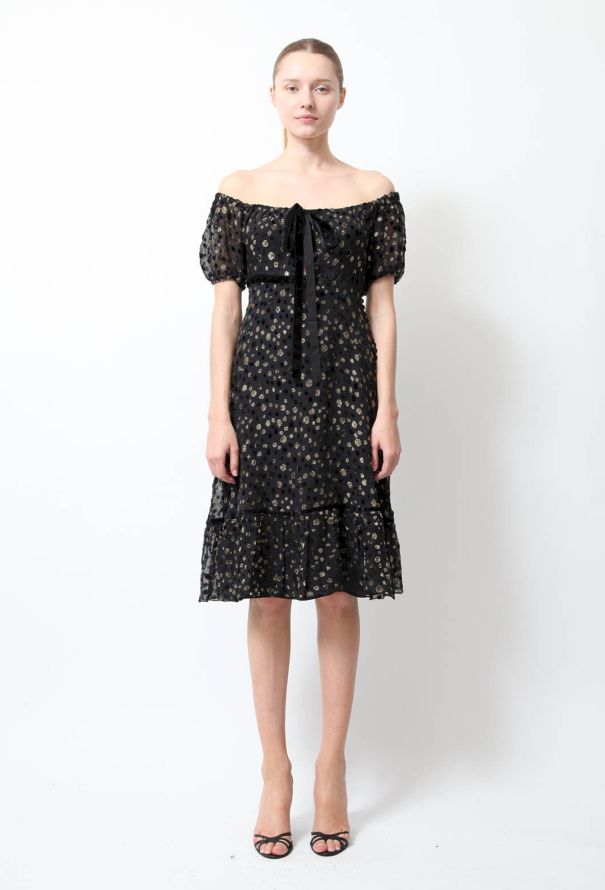 Azzaro Metallic Polka Dot Dress - 1