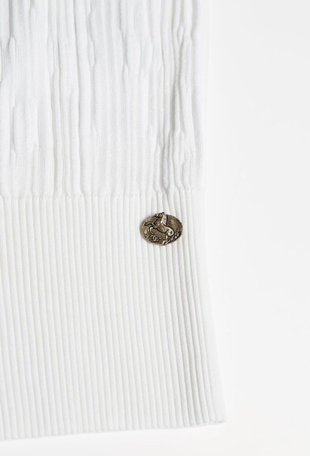Chanel Ribbed Lavallière Top - 5