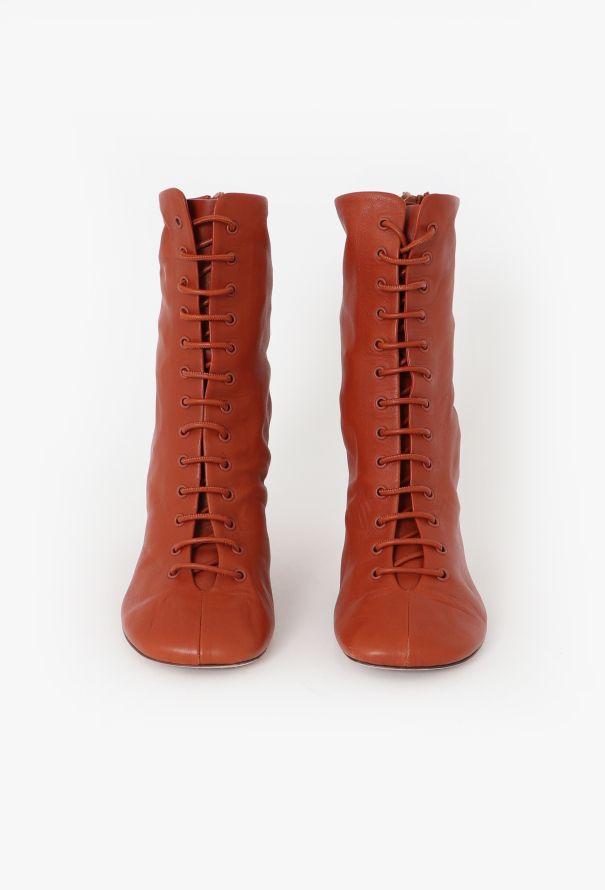 Céline S/S 2018 Lace-up Glove Boots - 4