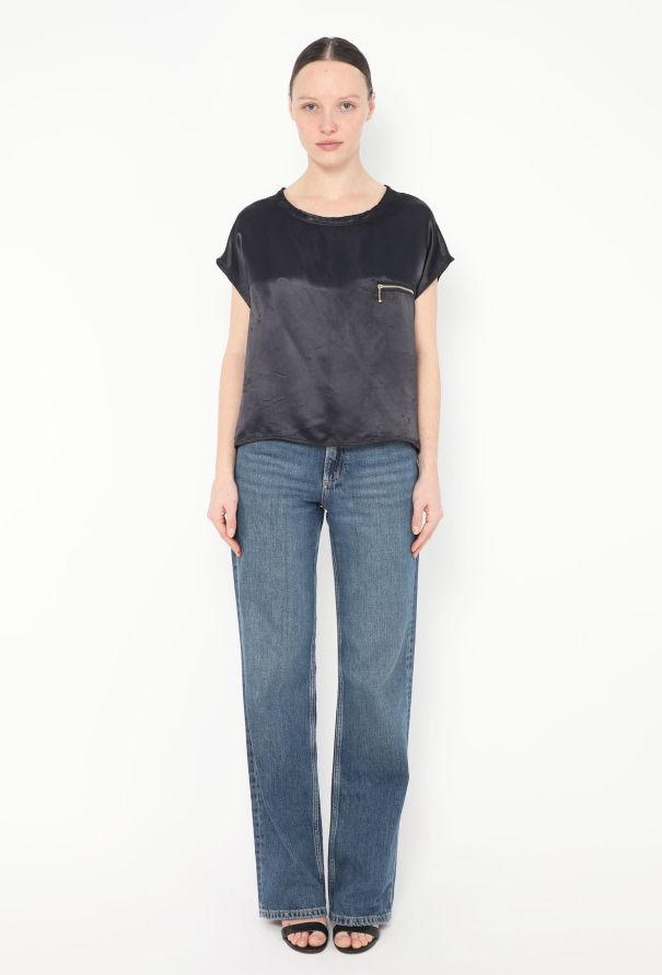 Céline 2010 Zippered Satin Top - 2