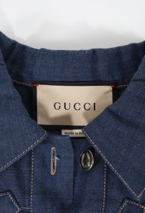 Gucci 2022 Denim Horsebit Mini Dress - 5
