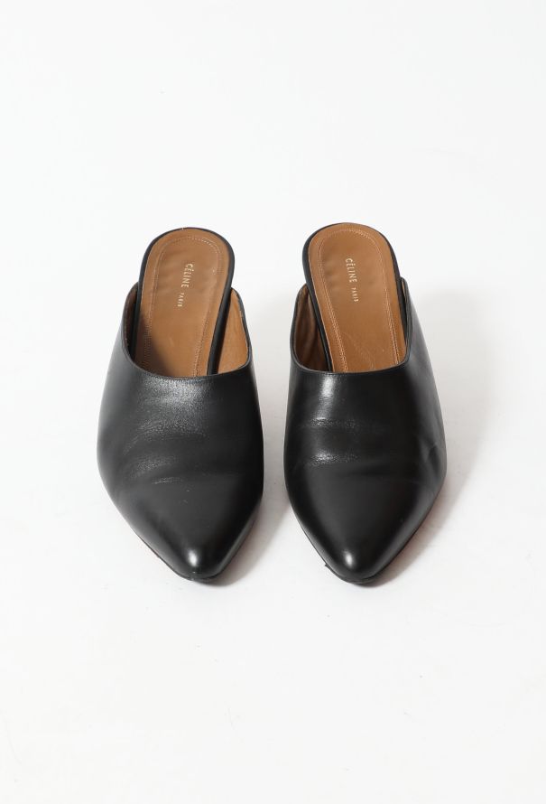 Céline S/S 2017 Metallic Leather Mules - 4