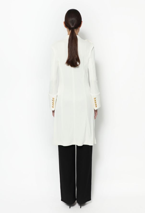 Balenciaga S/S 2005 Nautical Crêpe Coat - 5
