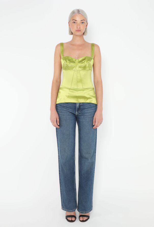 Dolce & Gabbana Charmeuse Peplum Corset Top - 2