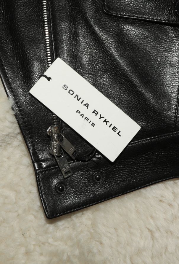 Sonia Rykiel F/W 2018 Shearling-lined Biker Jacket - 8