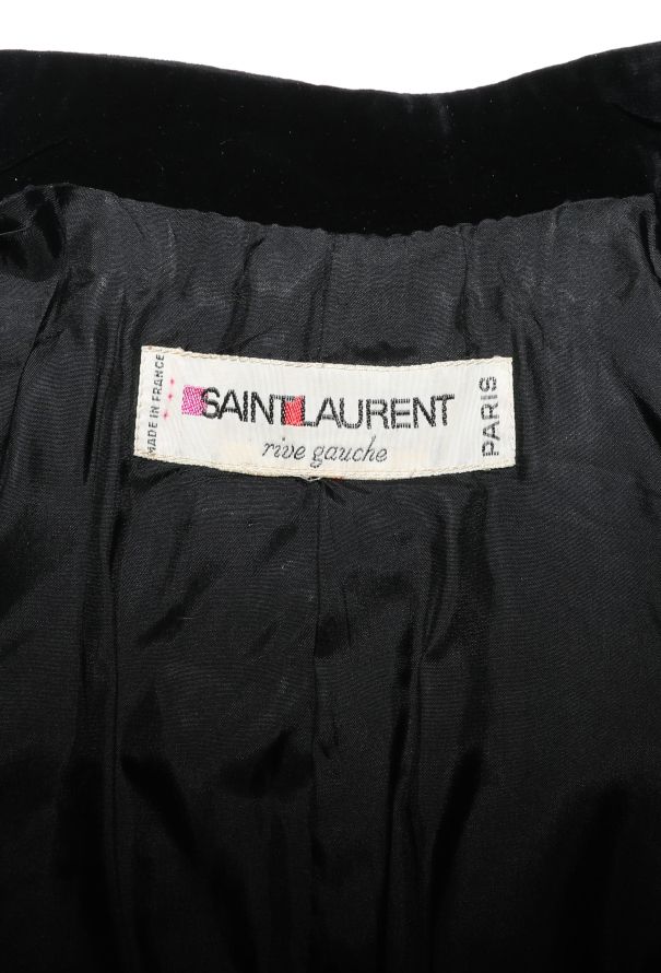 Saint Laurent COLLECTOR Fall 1974 Velvet Passementerie Coat - 10