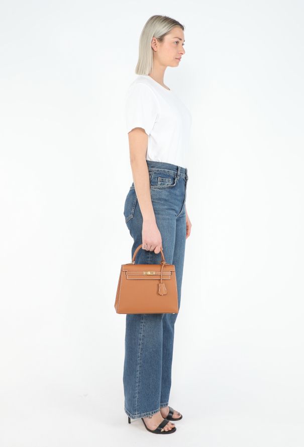 Hermès 2023 Gold Epsom Kelly Sellier 25 - 6