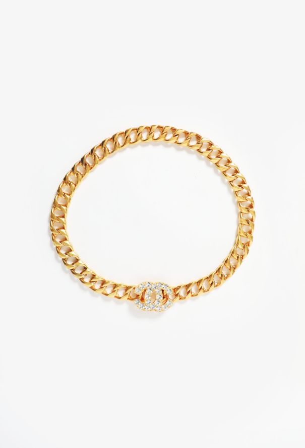 Chanel S/S 1995 Embellished 'CC' Chainlink Belt - 2