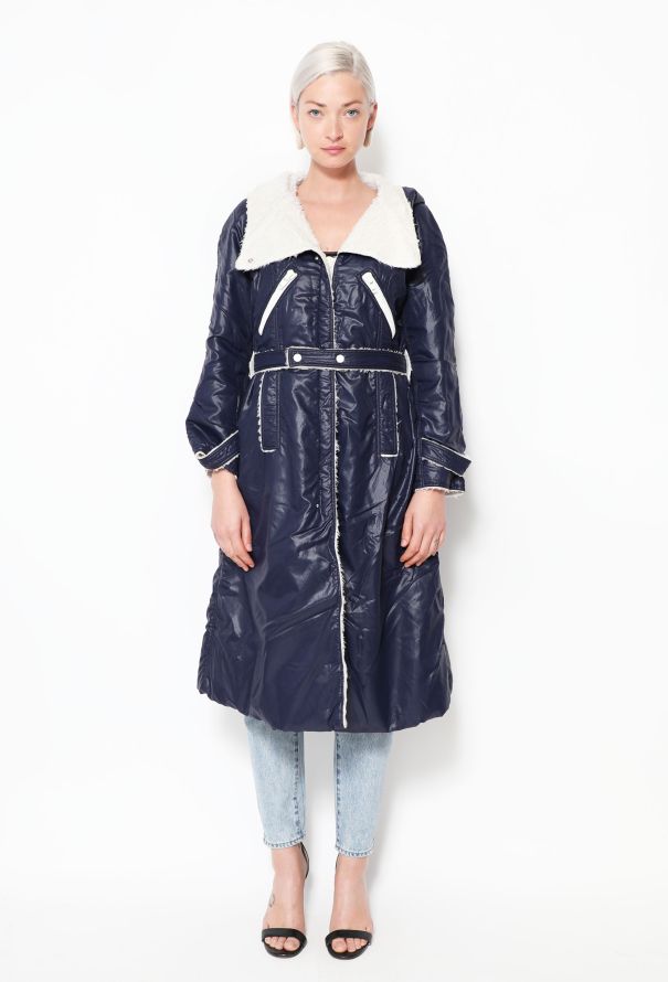 Courrèges 70s Shearling Lined Parka Coat - 1