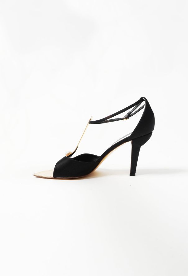 Chanel Early 2000s Metallic Pearl 'CC' Sandals - 4