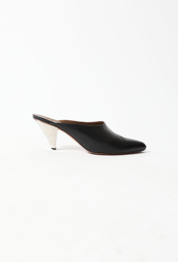Céline S/S 2017 Metallic Leather Mules - 1