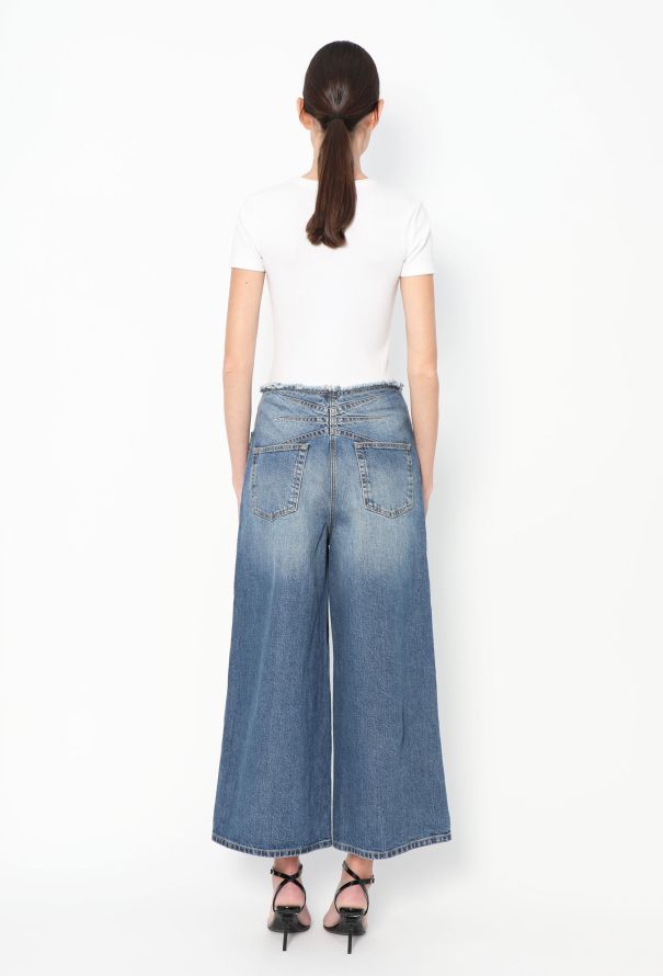 Alaïa 2022 Wide-Leg Frayed Jeans - 4
