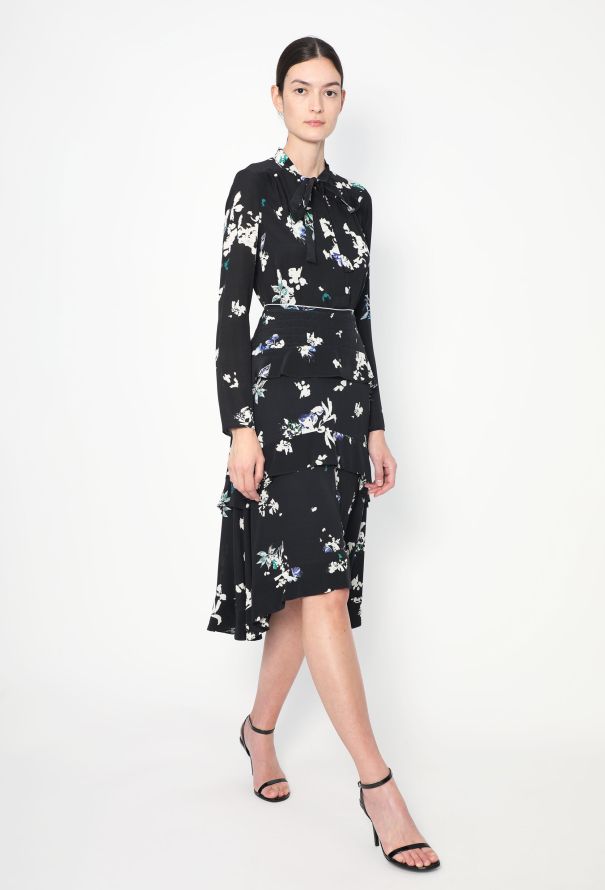 Proenza Schouler 2016 Floral Lavallière Silk Ensemble - 2