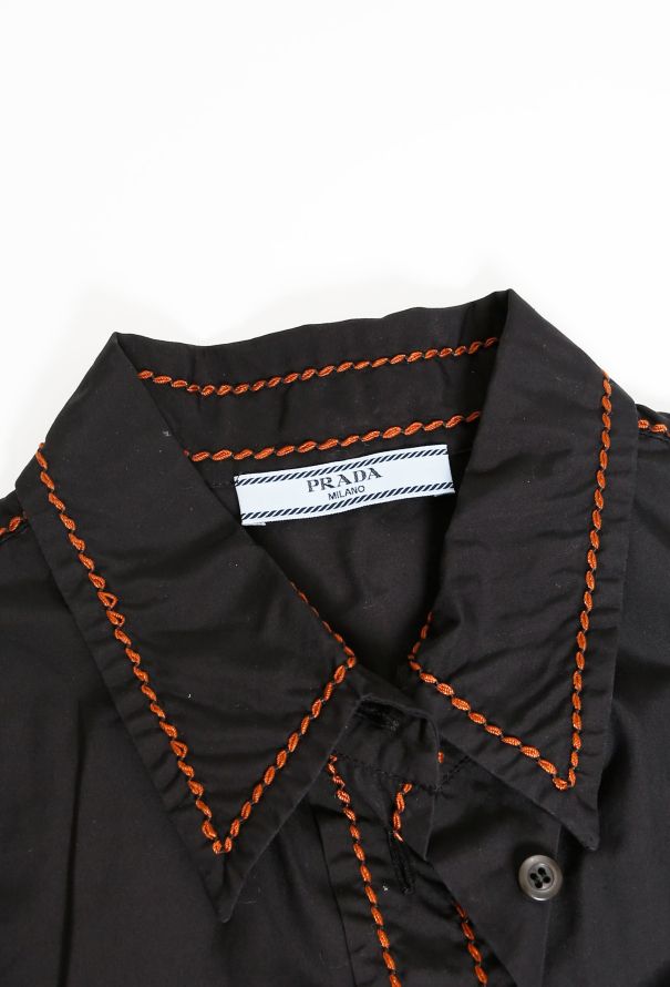 Prada 2015 Stitched Trim Shirt - 5