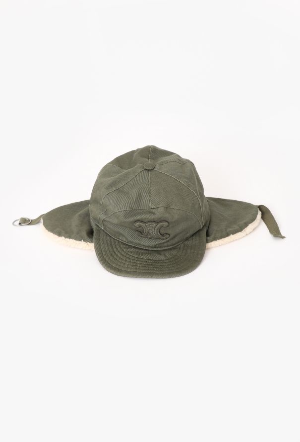 Céline Shearling Triomphe Chapka Hat - 3