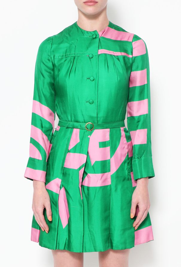 Hanae Mori '70s Belted Twill Dress - 2
